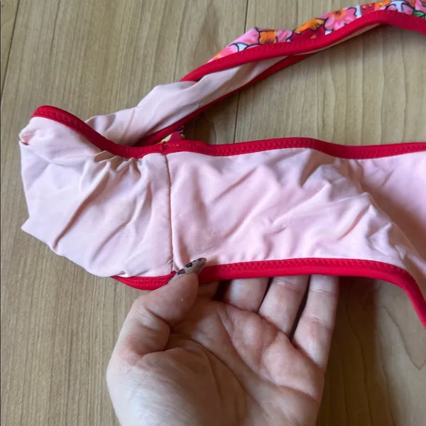 Blackbough Floral Bikini with Red Trim - Image 3
