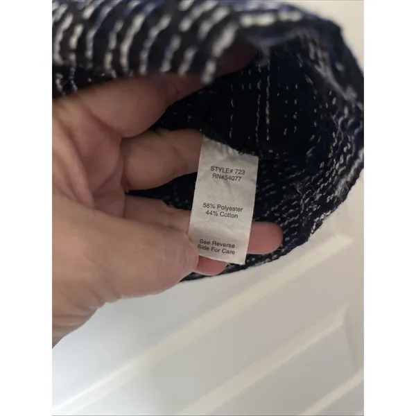 Cabi Navy Tweed Zip Front Jacket Blazer Style 723 Long Sleeve Size 10 - Image 6