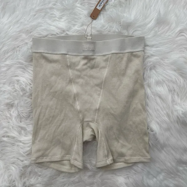 Skims Cotton Rib Boxer Bone Size Small - Image 2