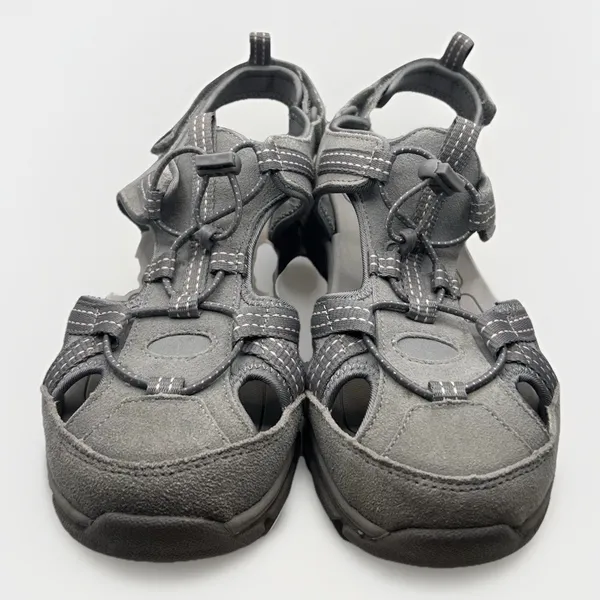 Lands End Sandals Size‎ 10B Closed Toe Gray Suede #517109 Hiking Gorpcore Sporty - Image 3