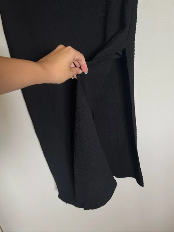 Wild Fable Strapless Twist Detail Knit Tube Midi Bodycon Dress Black Size L - Image 3