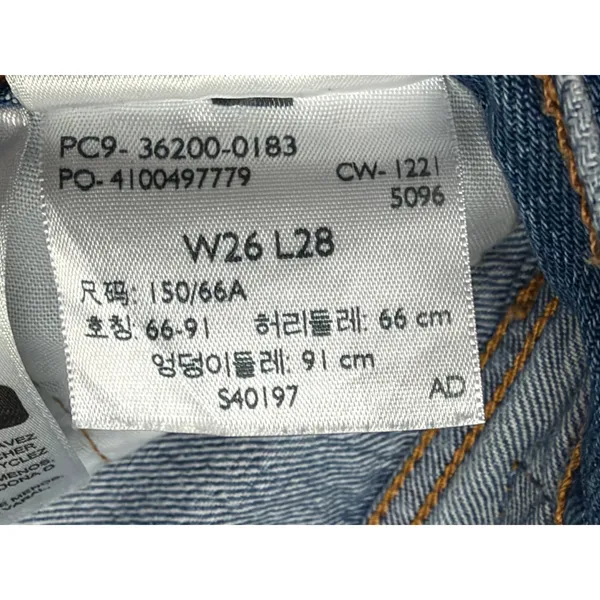 Levi's 501 Original Women's 26x28 Medium Wash Button Fly Distressed Jeans - Image 6