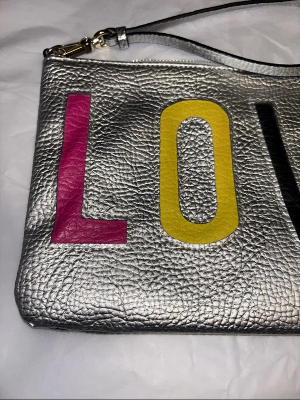 Juicy Couture “Love” Wristlet Silver With Multicolored Love Letters - Image 7