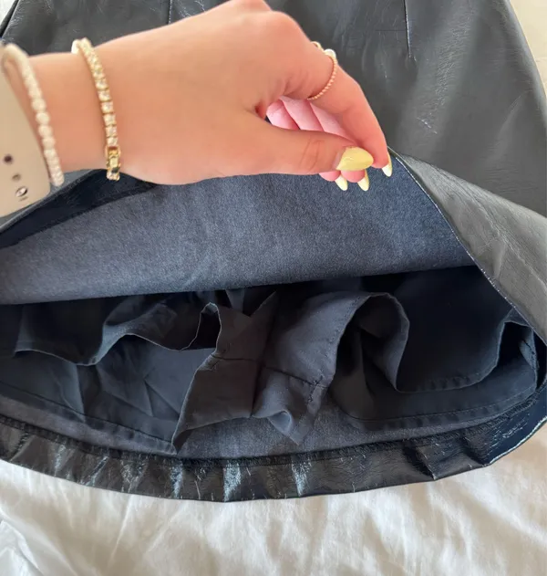 Abercrombie Leather Mini Skirt - Image 3