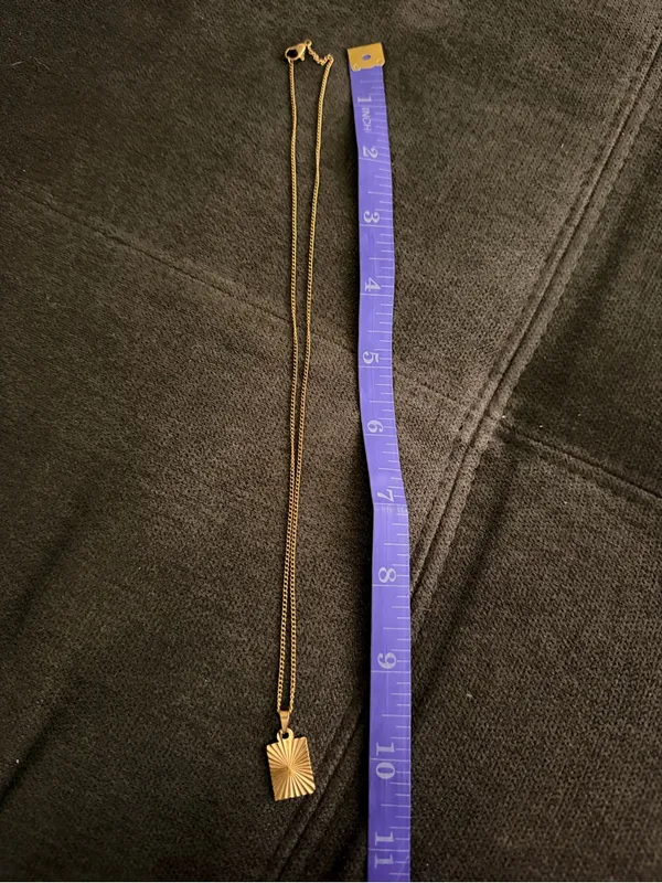 Gold Sunray Pendant Necklace - Image 3