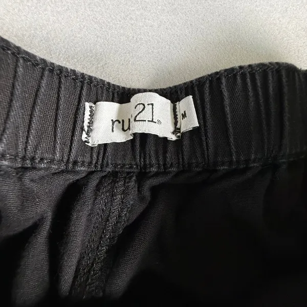 Rue21 Womens Black Cargo Jogger Pants Size Medium Utility Streetwear Pocket - Image 3