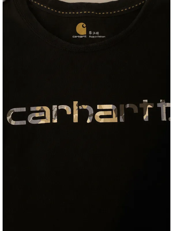 Carhartt Long Sleeve Black Tee - Size S (4-6) - Image 3