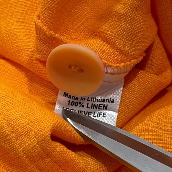 Flax by Jean Engelhart Orange Linen‎ Artsy Lagenlook Lightweight Jacket Size M - Image 7