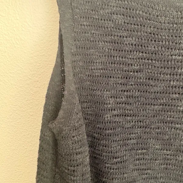 Z Supply Womens Black Textured Knit Sleeveless Round Neck Sweater Tank Top Small - Image 7