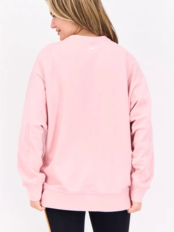 Nike Dri-FIT Get Fit Fleece‎ Crew Sweatshirt Womens L Pink DD5282-630 - Image 2