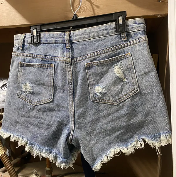 POL Bedazzled Cut Off Jean Shorts - Image 3