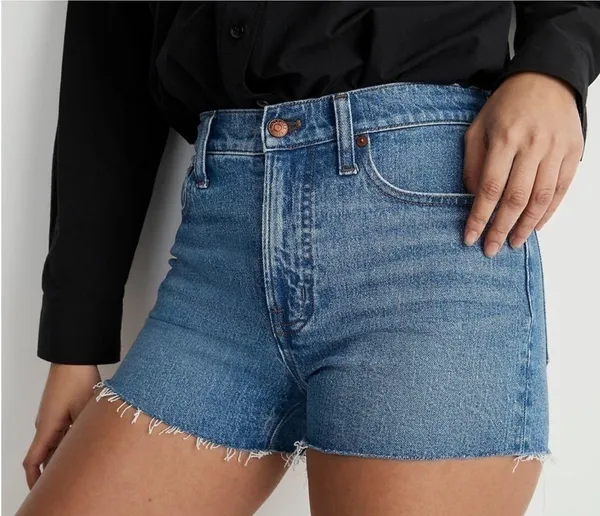 NWOT Madewell The Curvy Perfect Vintage Jean Short Sz 28 broken zipper - Image 4