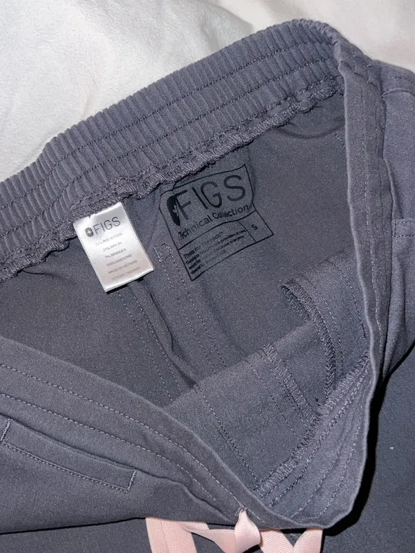 figs charcoal gray yola skinny scrub pants original style size small - Image 2