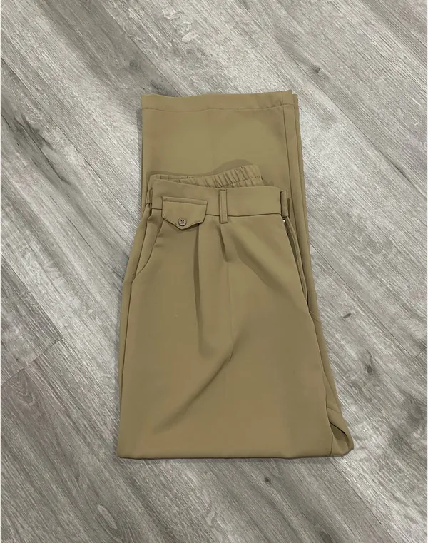 Funyyzo High rise khaki trouser pants - Image 5