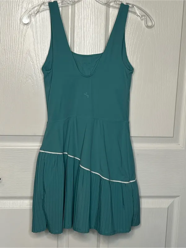 Joy Lab Sz XS Teal Sleeveless Pleated Tennis Dress Skort - Image 5