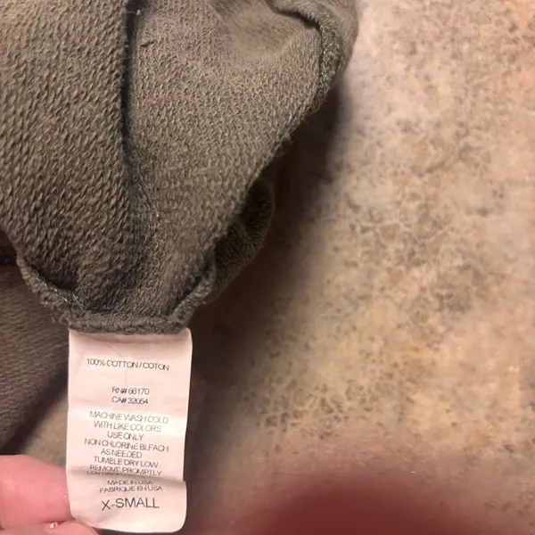 Anthropologie Pure & Good Sweatshirt Midi Dress Olive Green Womens Small - Image 6