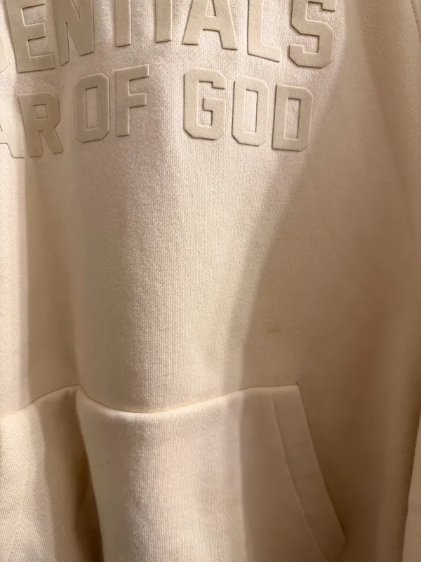 Essentials Fear of God Hoodie Oatmeal - Image 2