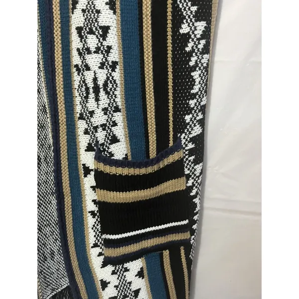 Sleeveless Kimono Overpiece Size Xs/S Fringed Aztec Western Festival Sweater - Image 4