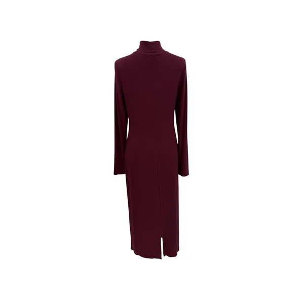 Marine Layer Lexi Mockneck Midi Dress Merlot Ribbed‎ Tencel Soft Stretch Large - Image 7