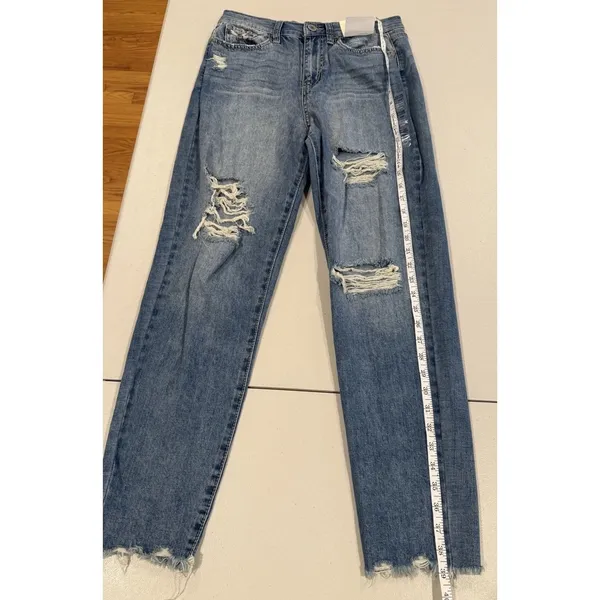NEW SO Brand High Rise Mom Jeans Womens 29" Distressed Stretch Travel Vacation - Image 7