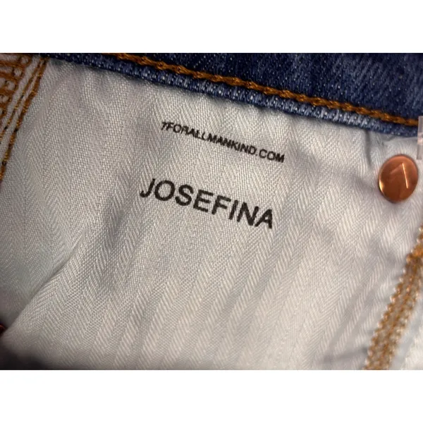 7 For All Mankind Josefina Jeans 24 Blue Skinny Boyfriend Casual Chic READ - Image 9