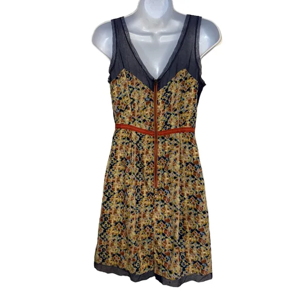 URBAN OUTFITTERS STARING AT STARS‎ Print V-Neck Mesh Trim Sleeveless Dress EUC 4 - Image 7