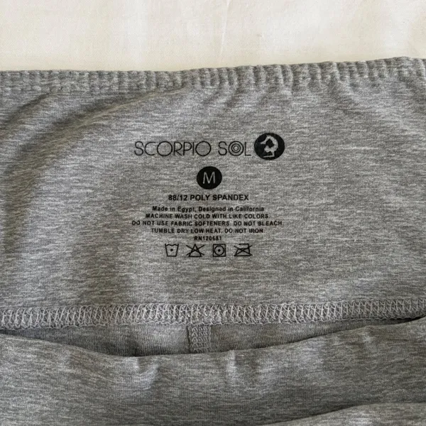 Scorpio Sol Heather Grey High Waisted Active Leggings Medium Hidden Pocket‎ - Image 4