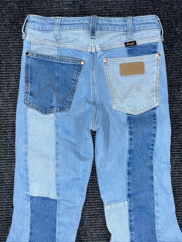 Wrangler x Lainey Wilson Denim Patchwork Super Flare Bell Bottom Jean 26x30 NWOT - Image 8
