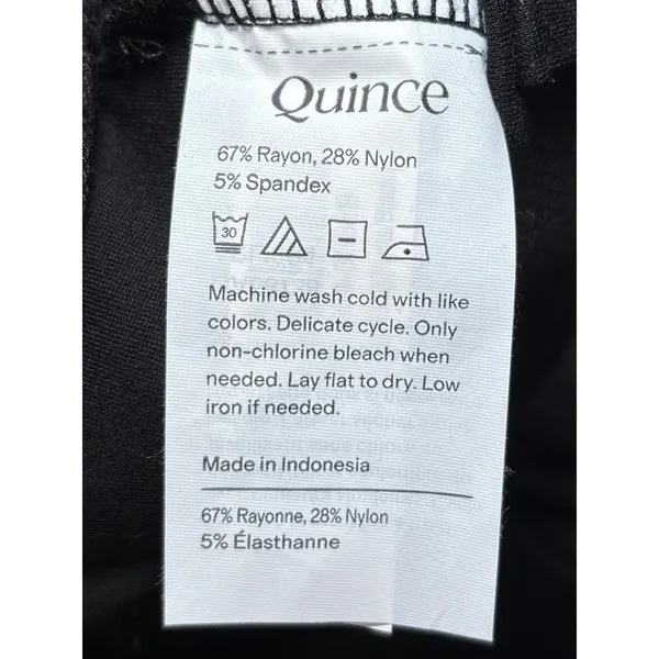 Quince NWT Ultra-Stretch Ponte Straight Leg Pants L Black Trouser - Image 5