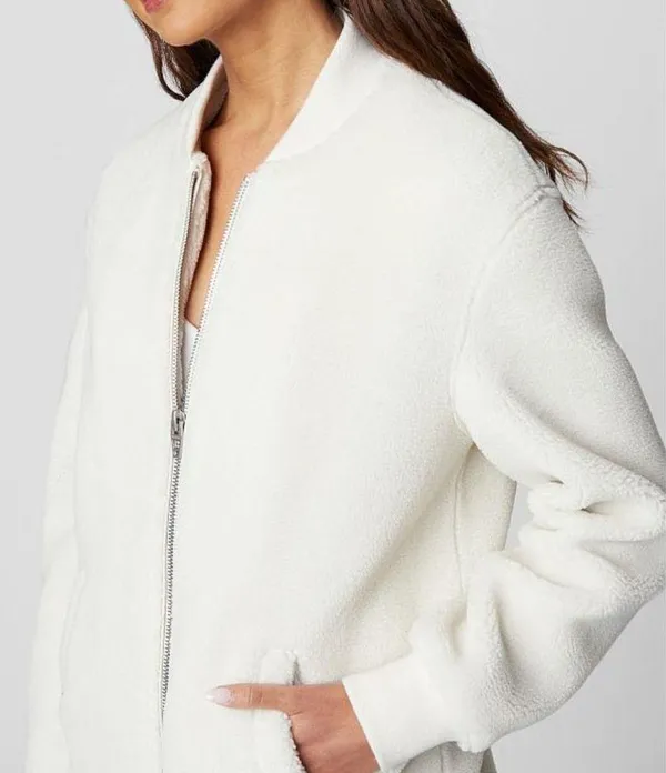 Angel's Advocate Bomber Sherpa Fuzzy Teddy Faux Fur Long Coat Jacket - Image 7