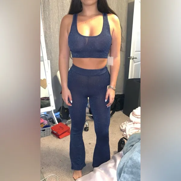 NWOT Superdown sparkly flare pants set - Image 2