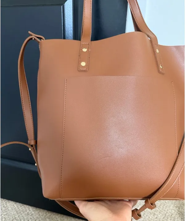 Boutique Henny + Lev brown tote bag purse - Image 5