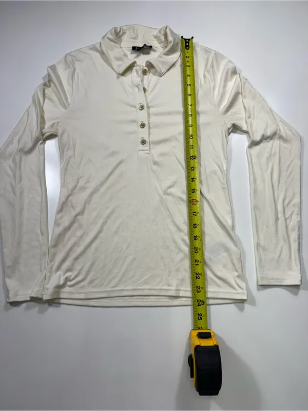J. Crew Ivory Button-Henley Long Sleeve Top - Image 3