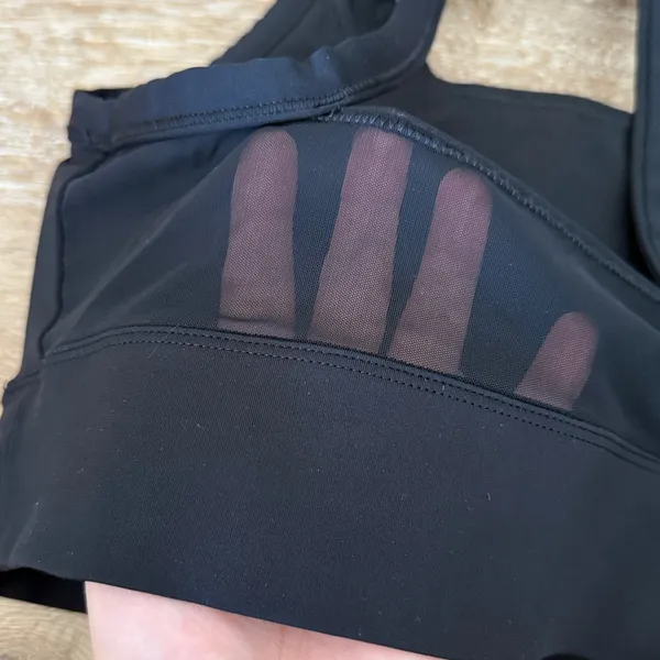 Nike Air Swoosh Bra Black Strappy Sports Bra Size Large - Image 8