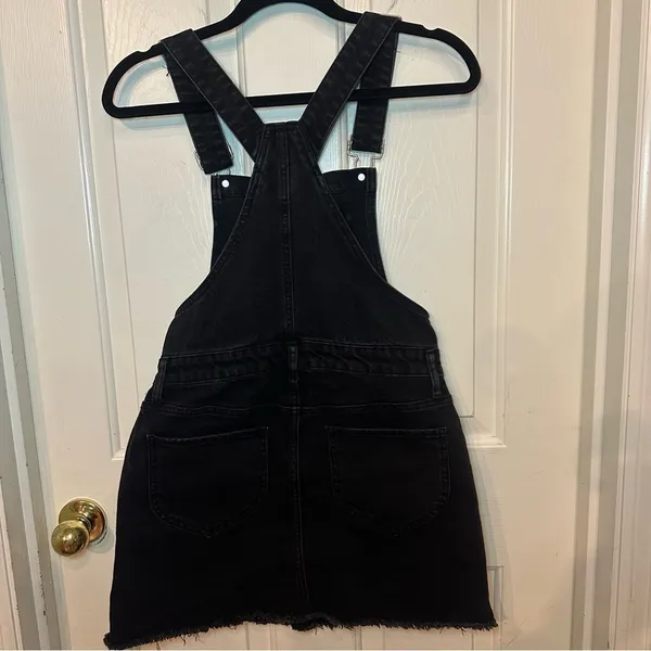 Arizona Jean Co Denim Jumper Dress Overall Jean Black Size Small Grunge Y2K Goth - Image 6