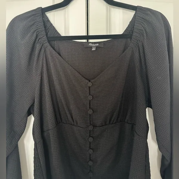 Madewell Black Button-Up Blouse - Image 3