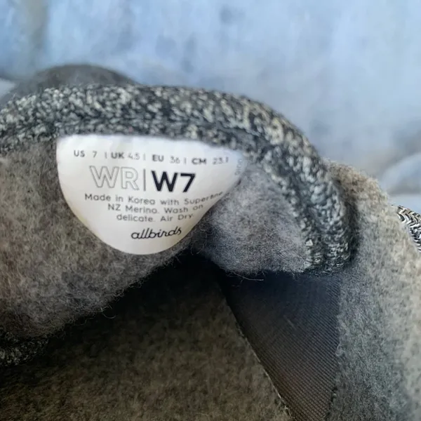 Womens Allbirds‎ Wool Runners Gray size 7 - Image 4