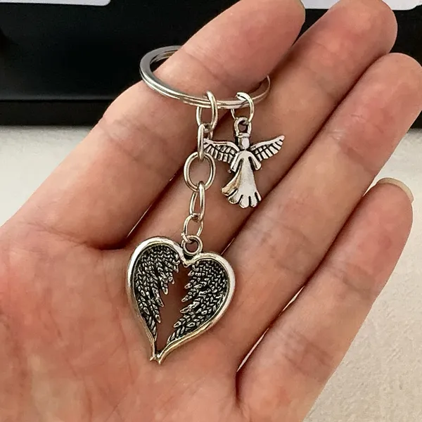 Angel Wings Keychain Charm for Men Women Car Keychain Key Ring Bag Charm - Image 5