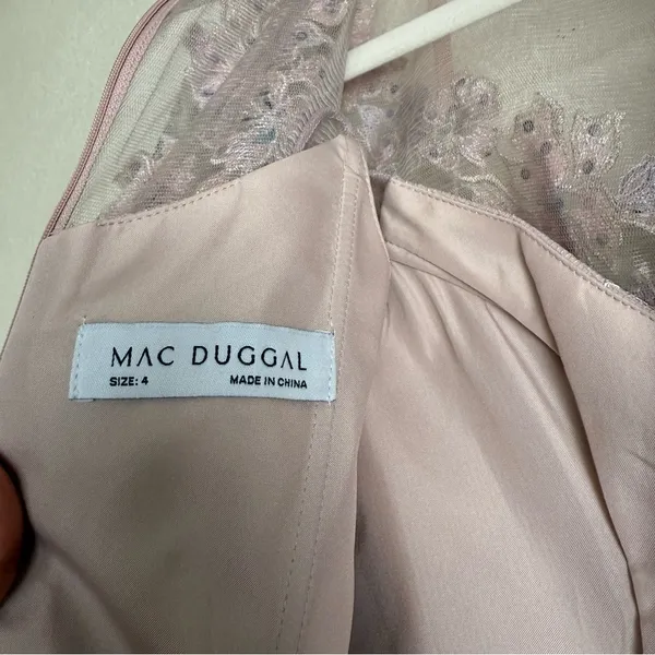 MAC DUGGAL Lace Tulle A Line Midi Dress - Image 14
