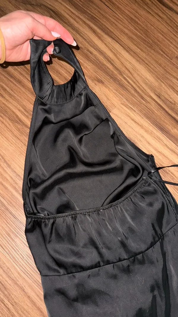 ThatsSoFetch Formal Black Silk Maxi Dress - Image 5