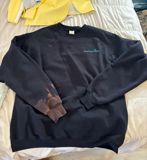 Bleached Black Hoodie - Image 3