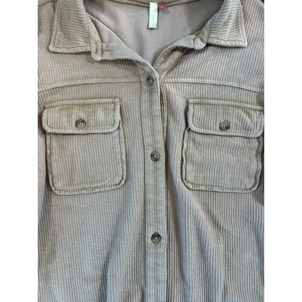 Anthropologie Pilcro Duster Shacket in Taupe Size‎ Small - Image 6