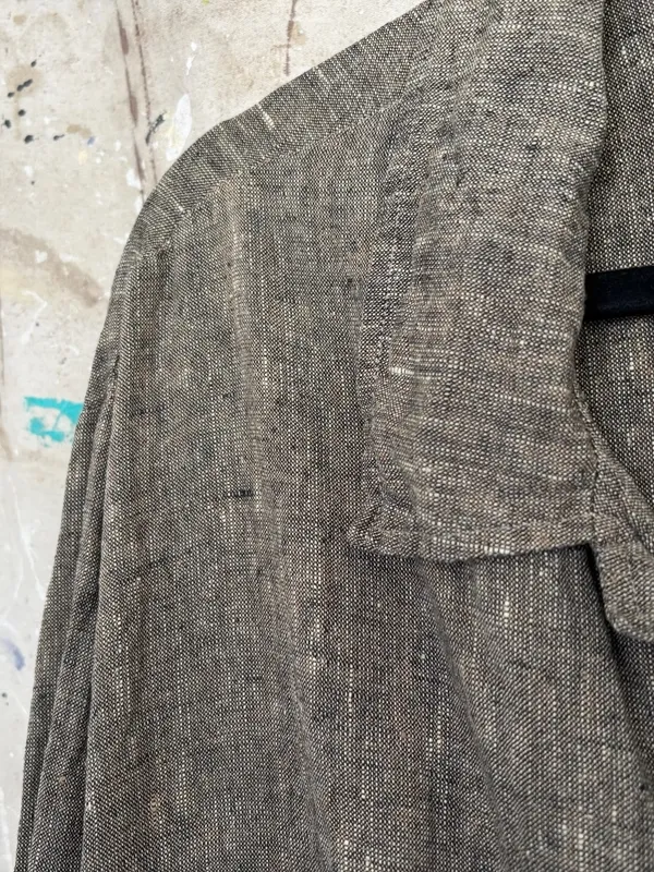 Flax Long Linen Chore Jacket - Image 3