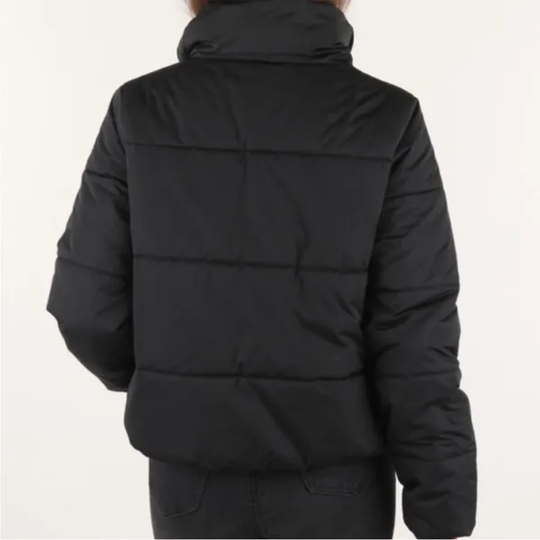 Womens New Vans Foundry Metallic Black & Pink Puffer Jacket - Image 4