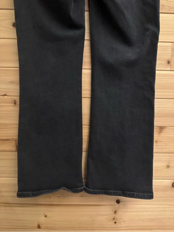 Madewell 29/8 Black Mid Rise Kick Out Jeans Casual Gothic School Bootcut - Image 4