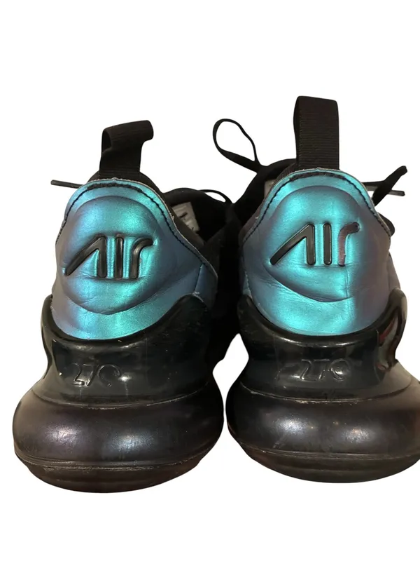 Nike Air Max 270 Athletic Shoes Women's 7.5 Youth 6.0- Black/Teal/Purple - Image 5