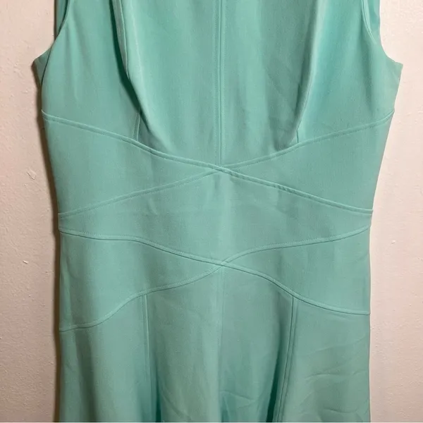 Lauren Ralph Lauren‎ Women's Size 14 Sleeveless Dress Mint Green A-Line Boatneck - Image 4