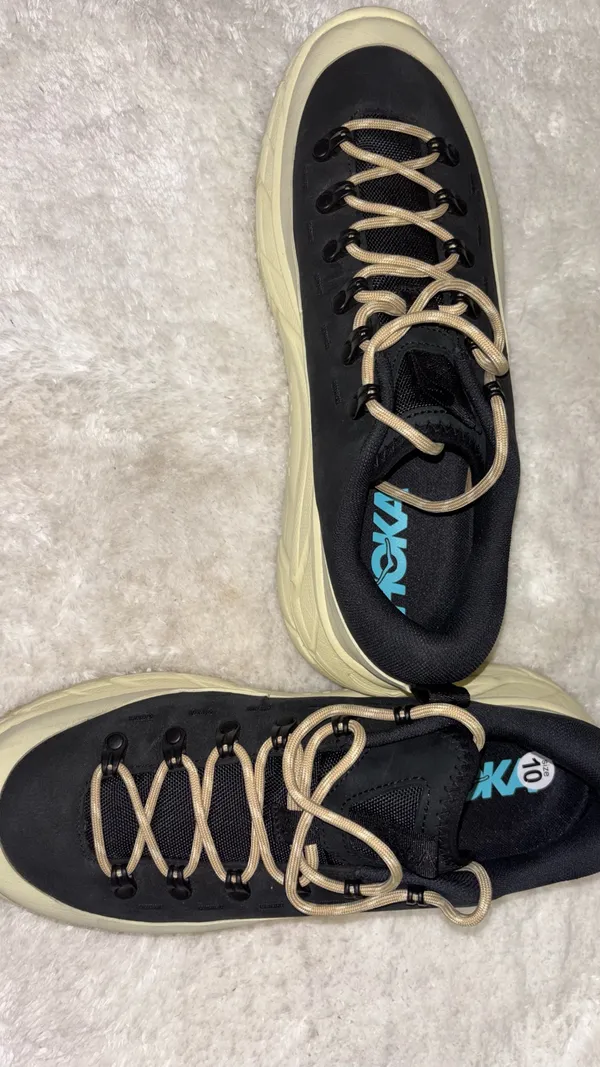 RARE Hoka tour Summit leather rubber zig-zag string up trail ready NURSING-shoes.. - Image 10