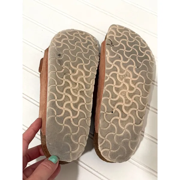 Birkenstock Arizona Suede Leather Sandals Pink Clay Two Strap Slides Womens 40 - Image 7