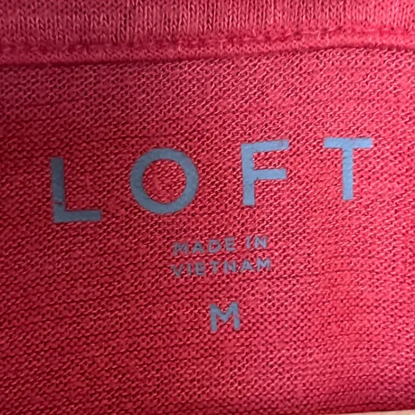 LOFT Women's Long-Sleeve Top Size M Red - Image 4